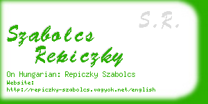 szabolcs repiczky business card